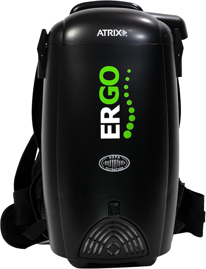 Atrix Ergo Backpack Canister Vacuum, Portable Cleaner with Attachments for Professional and Residential Use, VACBP10 Premium Bundle