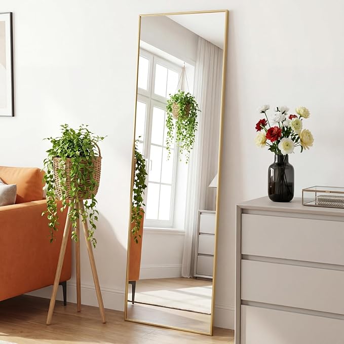 Sweetcrispy 56"x15" Full Length Mirror, Leaning or Standing Full Body Mirror