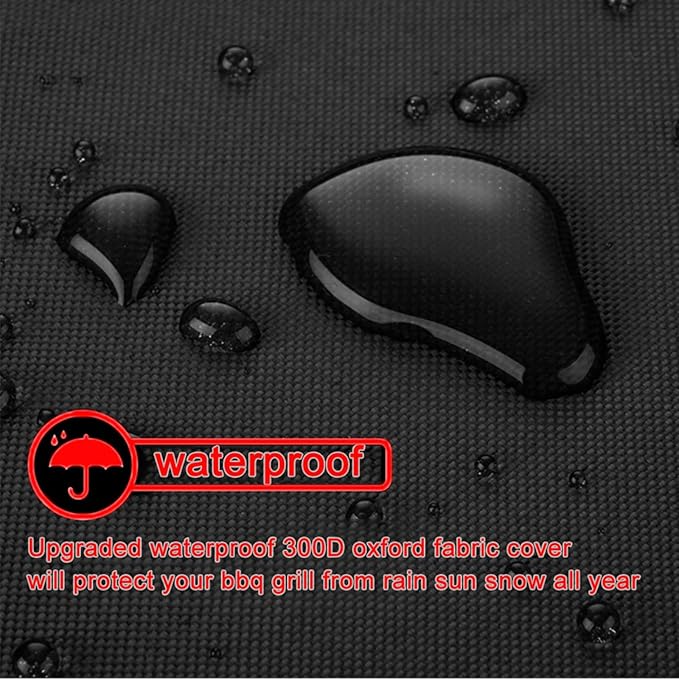 Grill Cover, 60-Inch BBQ Grill Cover Heavy Duty Waterproof UV Resistant Tear Resistant for Outdoor Grill, Compatibile for Nexgrill Brinkmann Weber Dyna-glo
