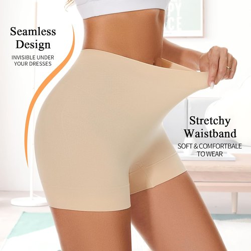 FRESBEIT Slip Shorts for Women - Anti-Chafing Boyshorts for Smooth Under Dresses | Comfortable Fit