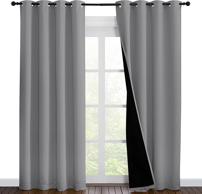 NICETOWN Full Shade Curtain Panels, Pair of Energy Smart & Noise Blocking Out