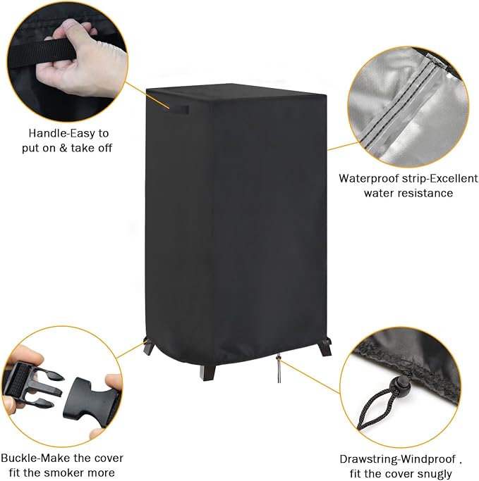 Smoker Cover Fit for Pit Boss 3-Series Gas Vertical Smoker, Waterproof Grill BBQ Cover Vertical Smoker Covers - 23" D x 22" W x 47" H