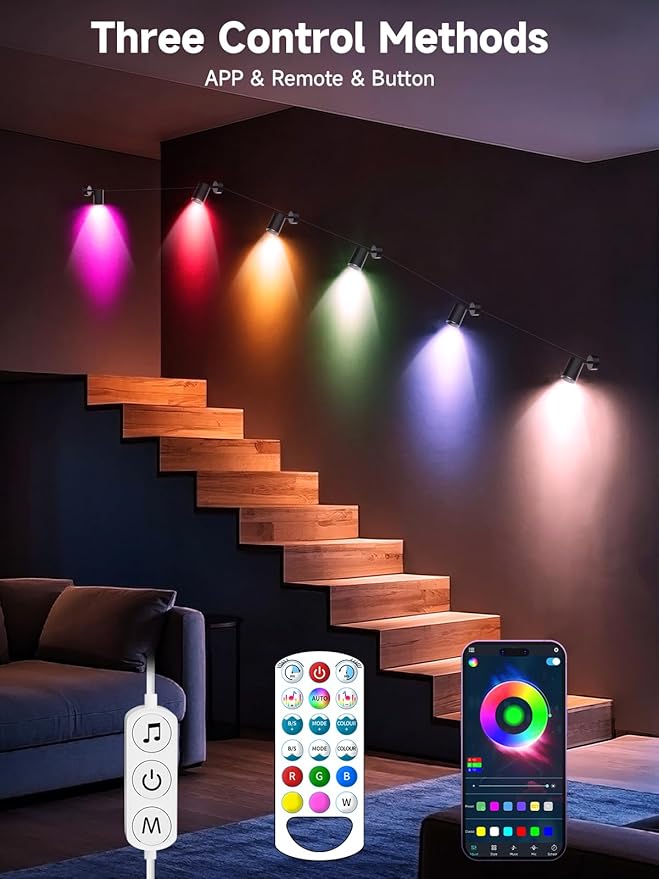 Tyute LED Spot Lights Indoor, RGB Color Changing Uplighting