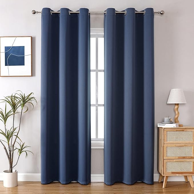 ChrisDowa Blackout Curtains 72 inches Long