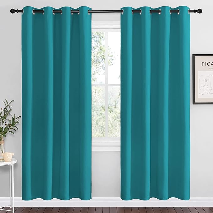 NICETOWN Room Darkening Curtains 78 inch Length 2 Panels, Thermal Insulated