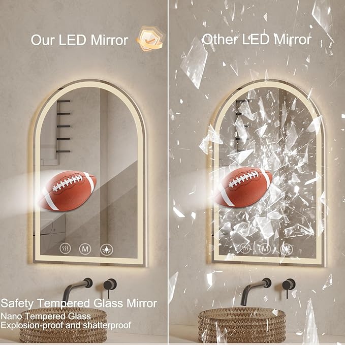 Arched LED Bathroom Mirrors