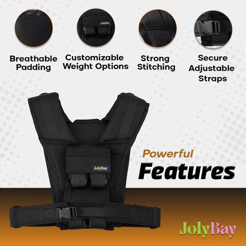 Adjustable Weighted Vest for Men & Women – 20 lbs Compact Fitness Vest with Durable Oxford Cloth, Ideal for Running, Cardio, CrossFit, Gym, Core Balance, Posture Support, and Strength Training