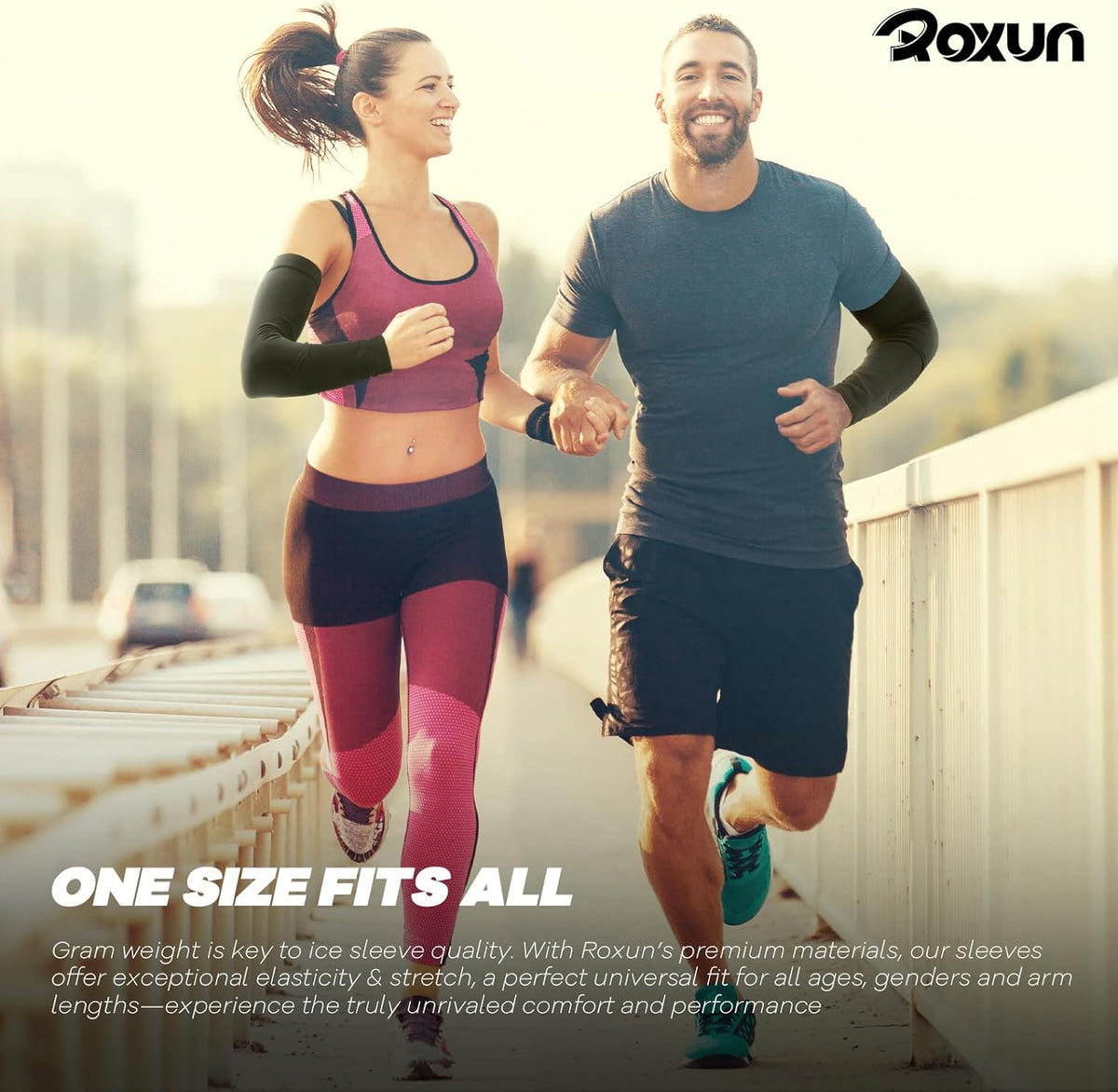 ROXUN Arm Sleeves - Cooling UV Sun Protection Compression for Men & Women | Sports Gear