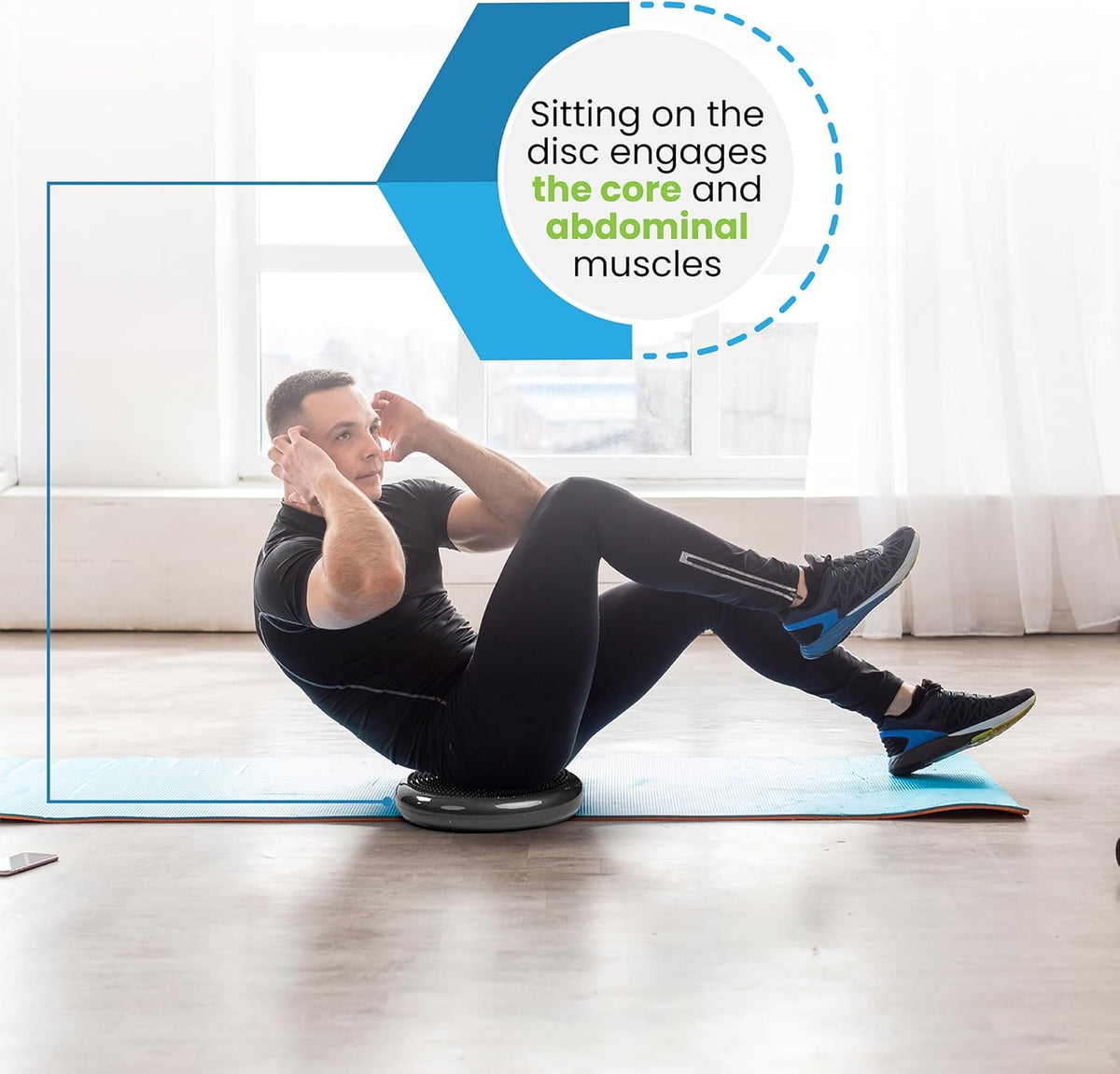 Wobble Cushion Balance Disc for Therapy & Exercise - Sensory Wiggle Seat & Stability Pad