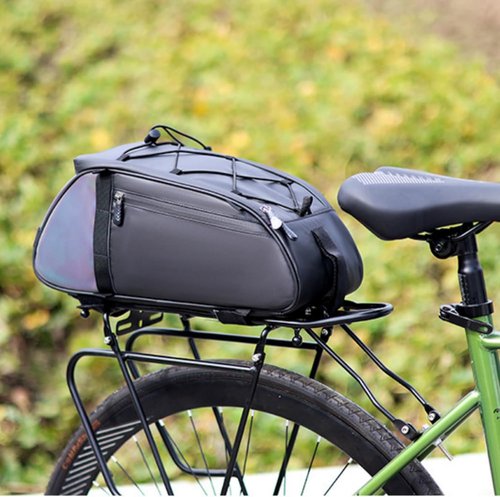 Instellar Bike Rear Rack Bag 8L Large Capacity Waterproof Bike Rack Storage Bag for Road and Mountain Bikes, Bike Trunk Bag Bike Panniers for Cycling