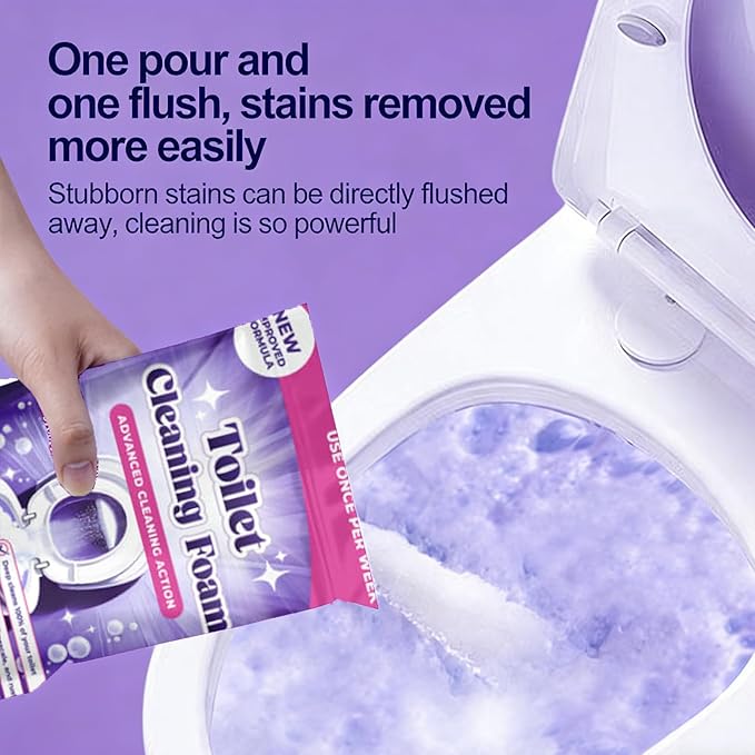 Upgrade Toilet Bowl Cleaner, for Sparkling Clean, Touch Free Foaming Cleaning Powder (4pcs)