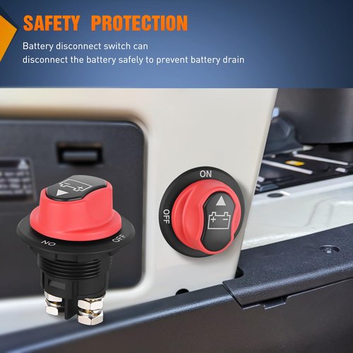 Nilight Battery Disconnect Switch - 100A Master Isolator for 12V-48V | Waterproof Heavy Duty for Marine, RV, Car, ATV, UTV