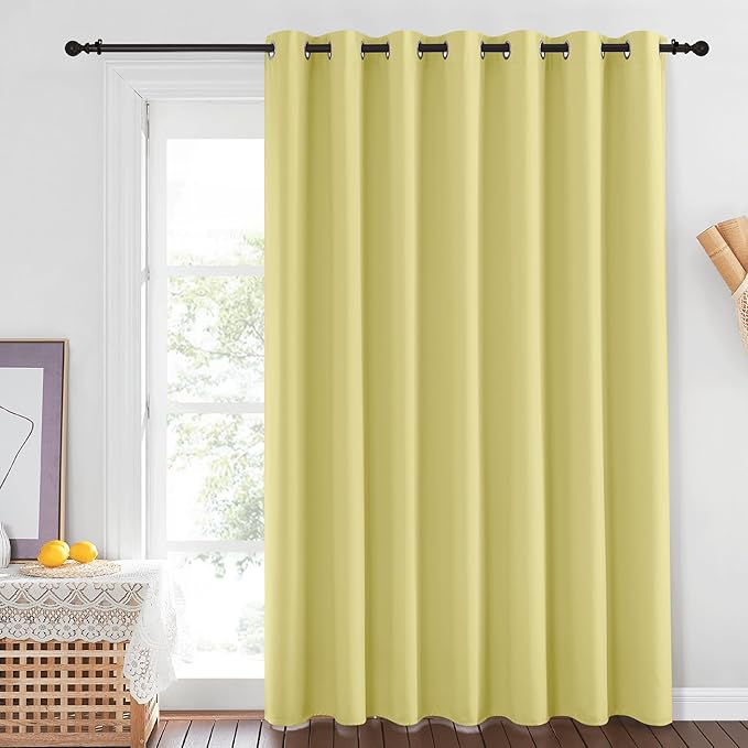 NICETOWN Blackout Sliding Glass Door Curtain 84 inches Long, Grommet Thermal