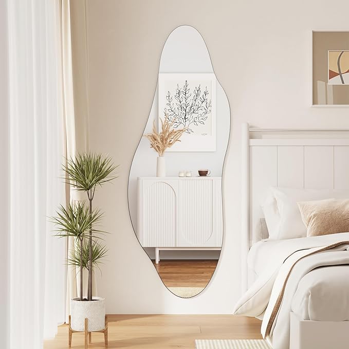QDSSDECO Full Length Mirror 63"x24" Irregular Wall Mirror Star Frameless