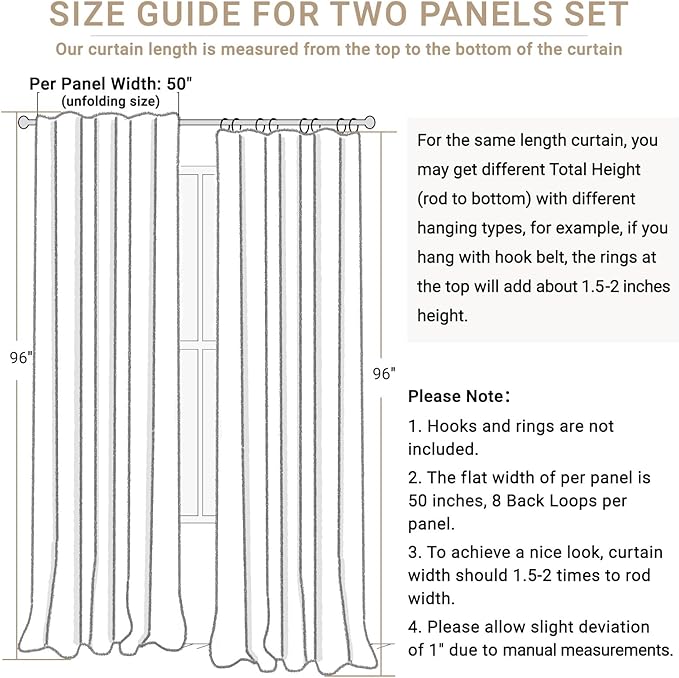 100% Blackout Shield Green Linen Blackout Curtains