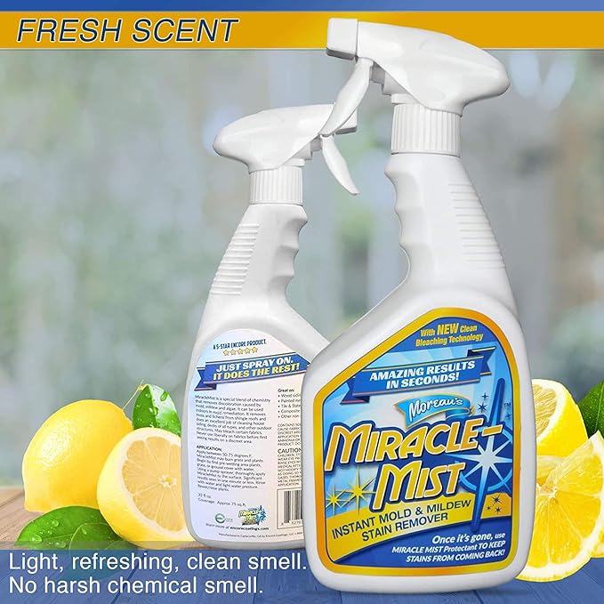 Instant Mold and Mildew Stain Remover 32 Oz. by Encore Coating | 2 Pack (64 Oz Spray)