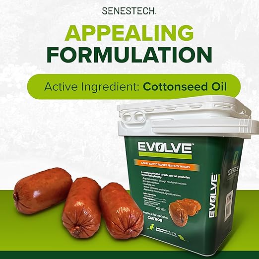 Evolve Rat Birth Control Soft Bait Sausages – 6 lbs | Scientifically Proven Rat Population Control | Not a Poison, Long-Term Population Management