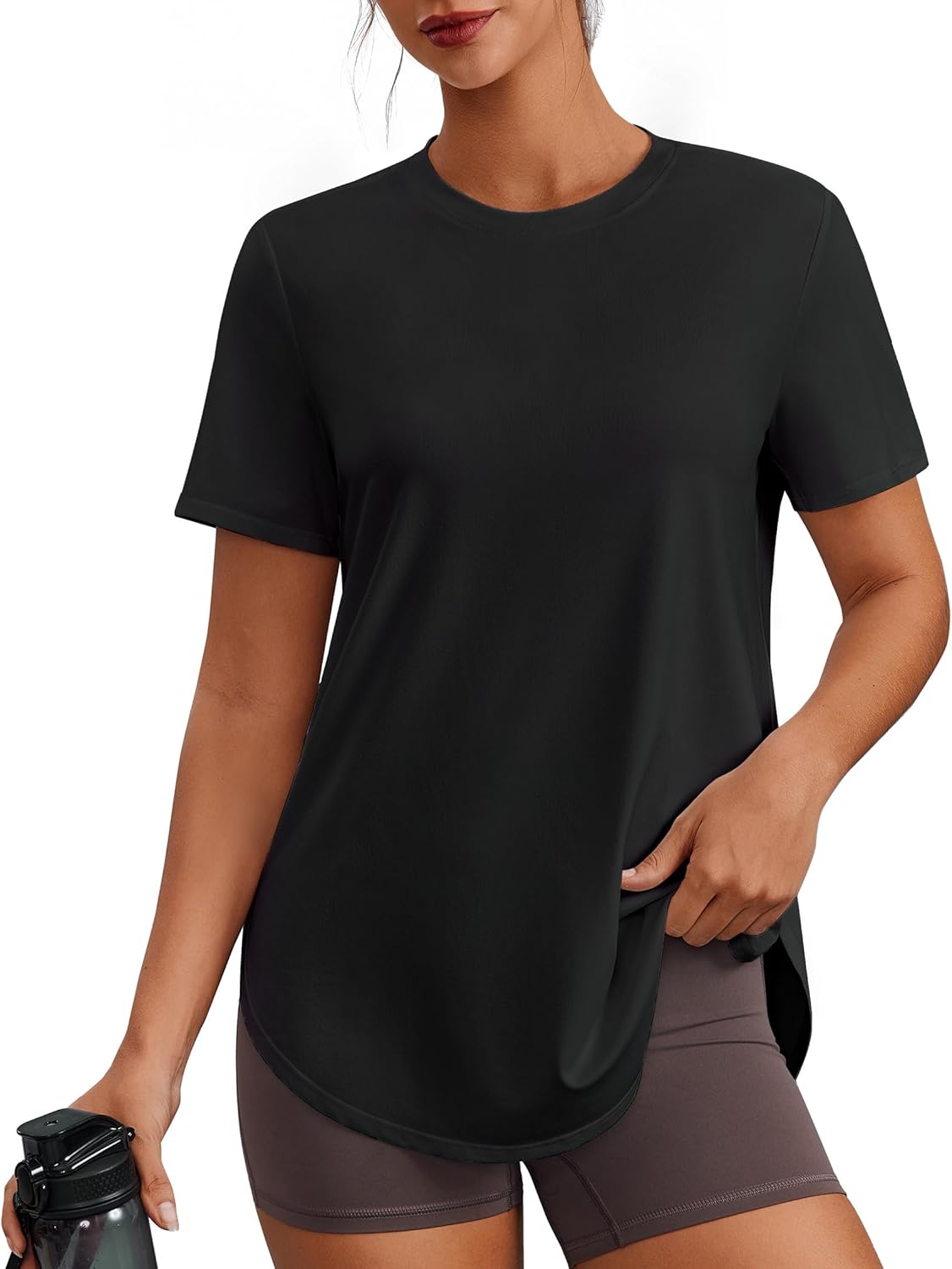 PINSPARK Workout Tops for Women - Short Sleeve Athletic Shirts with UPF 50+ | Quick Dry for Gym & Hiking (S-3XL)