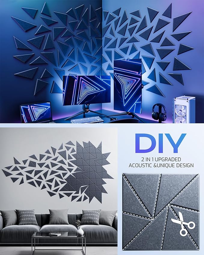 12 Pack Acoustic Panels, Sound Proof Foam Panels