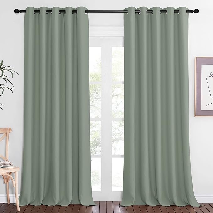 NICETOWN Sliding Door Window Treatment Blackout Patio Door Curtain Panels