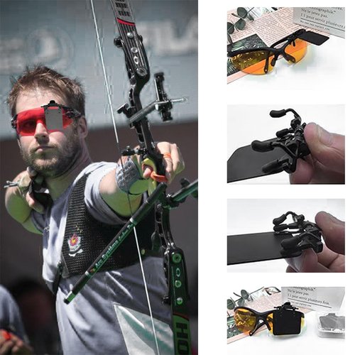Pacify 2 PCS Shooting Glasses Blinders, International Standard Shooting Glasses Occluder Clip Patch for Shooting Archery Aim Assistance