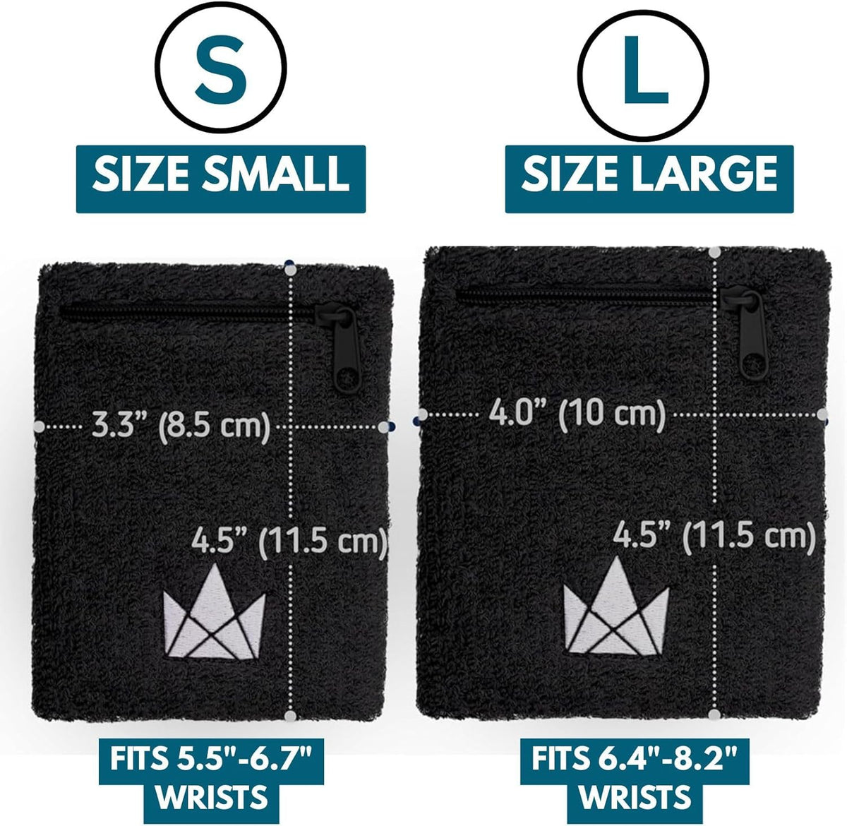 The Friendly Swede Wrist Wallets for Men & Women — Wristband Pocket with Zipper for Jogging, Cycling & Walking; Wrist Pouch for Men for Storing Cash, Keys & Credit Cards; Ankle Wallet - 2 Pack