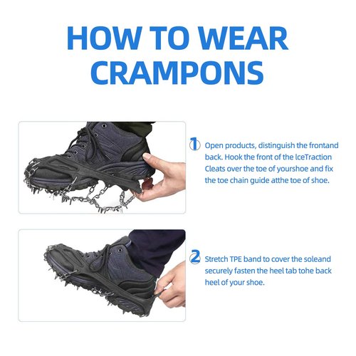 Ice Crampons for Traction on Snow and Ice (XL)