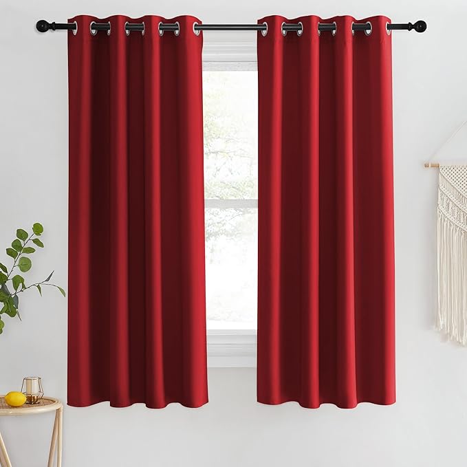 NICETOWN Blackout Short Curtain 63 inches Long