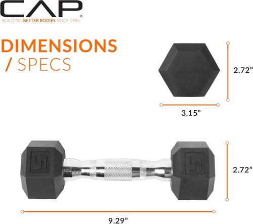 CAP Barbell Coated Dumbbell Weights - Versatile Options for Home Gym | Multiple Pairs & Sets Available
