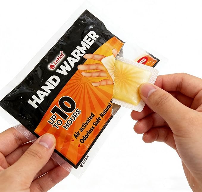 Hand Warmers - 40 Packs Hot Hands Disposable Heat Pad, Hot Hands Hand Warmers, Up to 10 Hours of Safe and Continuous Heat, Perfect for Camping, Outdoor Skiing, Fishing Ideal for Outdoors and Travel.