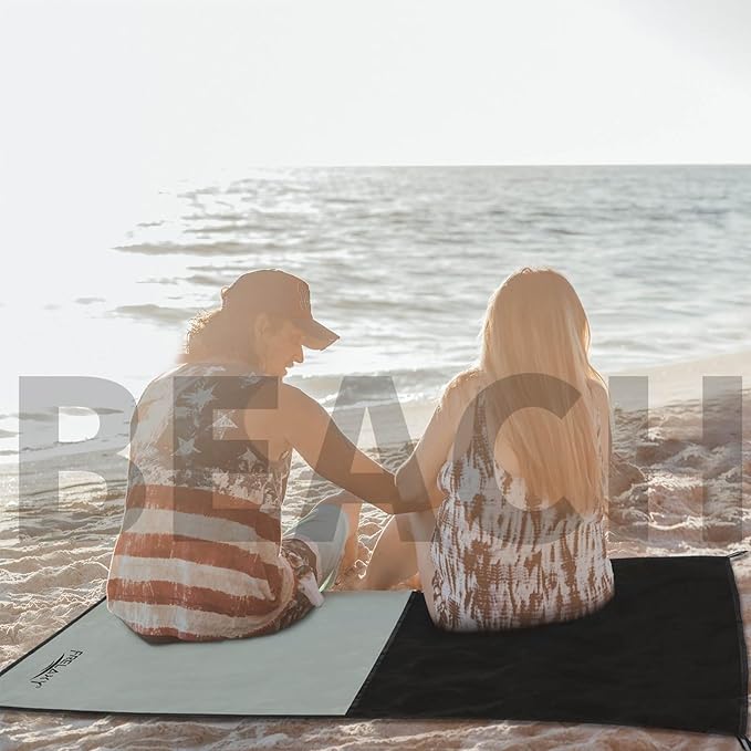 Frelaxy Pocket Picnic Blanket, Waterproof Sandproof Beach Mat, Compact Camping Tarp for Festivals, Hiking, Travel, Outdoor Recreation