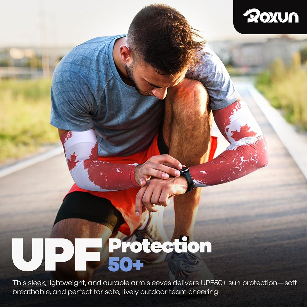 ROXUN Arm Sleeves - Cooling UV Sun Protection | Sports Compression for Men & Women