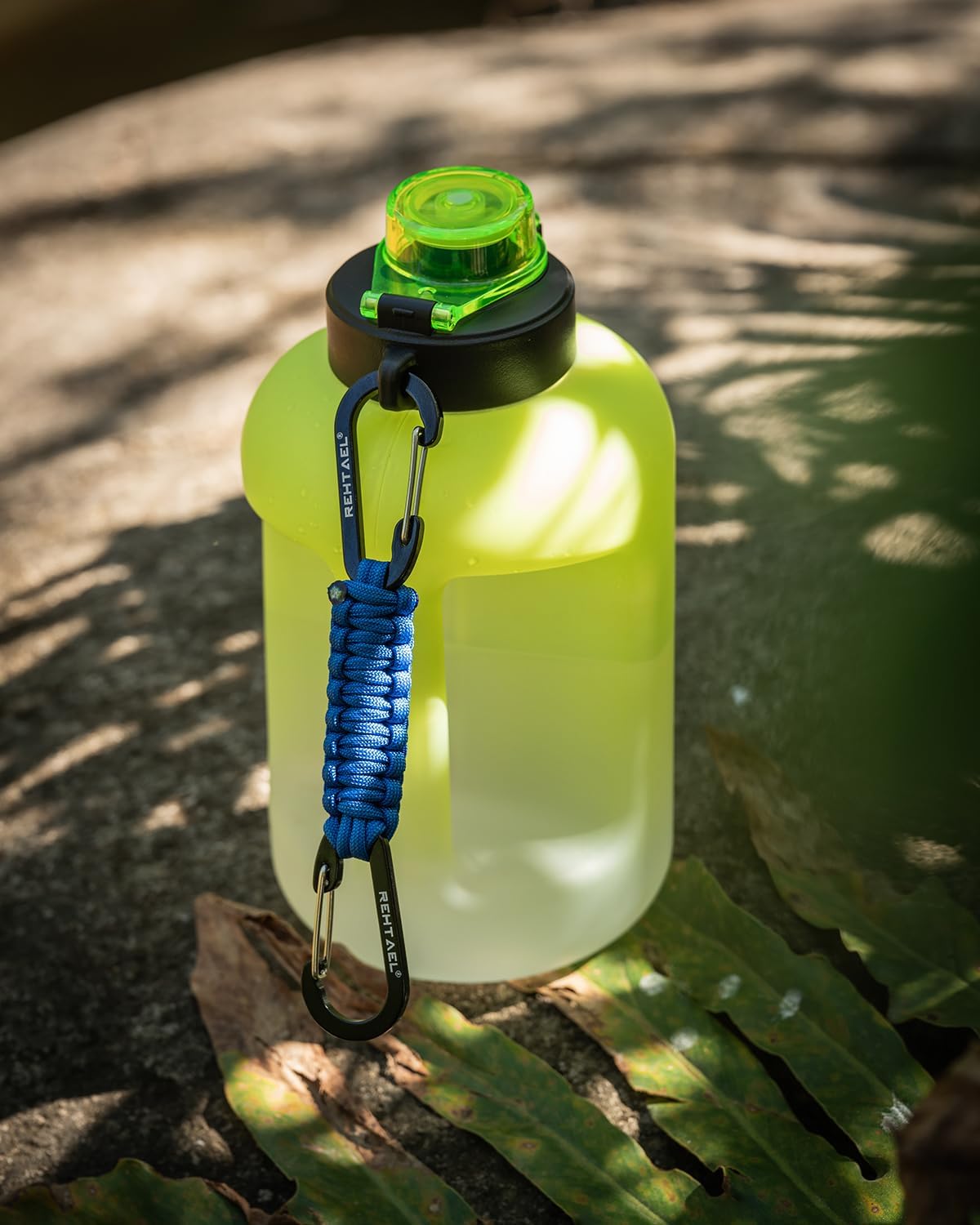 Paracord Braided Keychain Lanyard - Durable Carabiner Strap with 2 Clips for Water Bottles & Backpacks