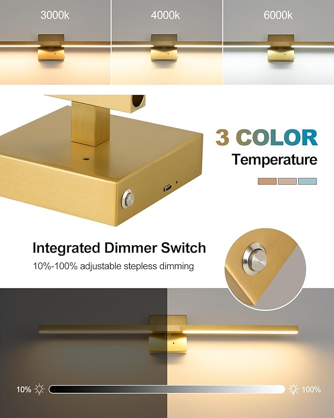 Rayogale 36 Inch 8000mAh Wireless Wall Sconce