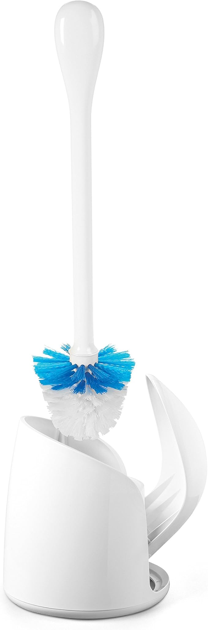 OXO Good Grips Compact Toilet Brush & Canister, White, 6" x 4-3/4" x 17-1/4" h (Pack of 2)