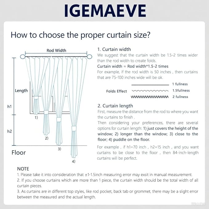 Custom Curtains for Bedroom Customsize, Grommet Light Blocking Drapes for