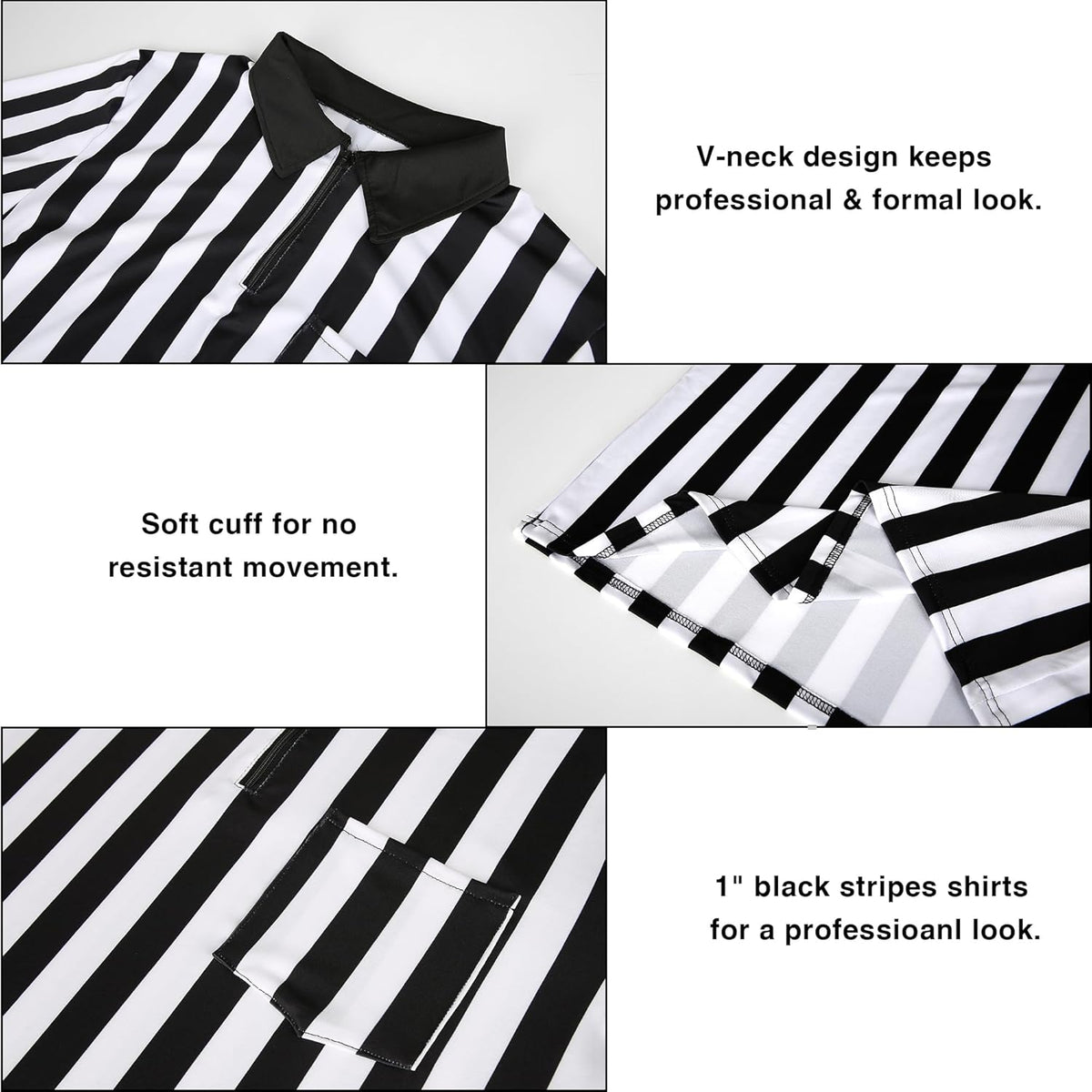 Skiennix Referee Shirt - Men's Football Soccer Costume for Halloween | Sporty Cosplay Outfit