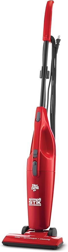 Dirt Devil SD20000RED Simpli-Stik Lightweight Corded Bagless Stick Vacuum, Red