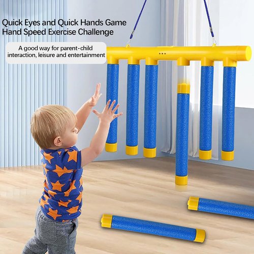 Drop The Stick Challenge - Hand Eye Coordination Training Toy, Adjustable Speed Catching Game