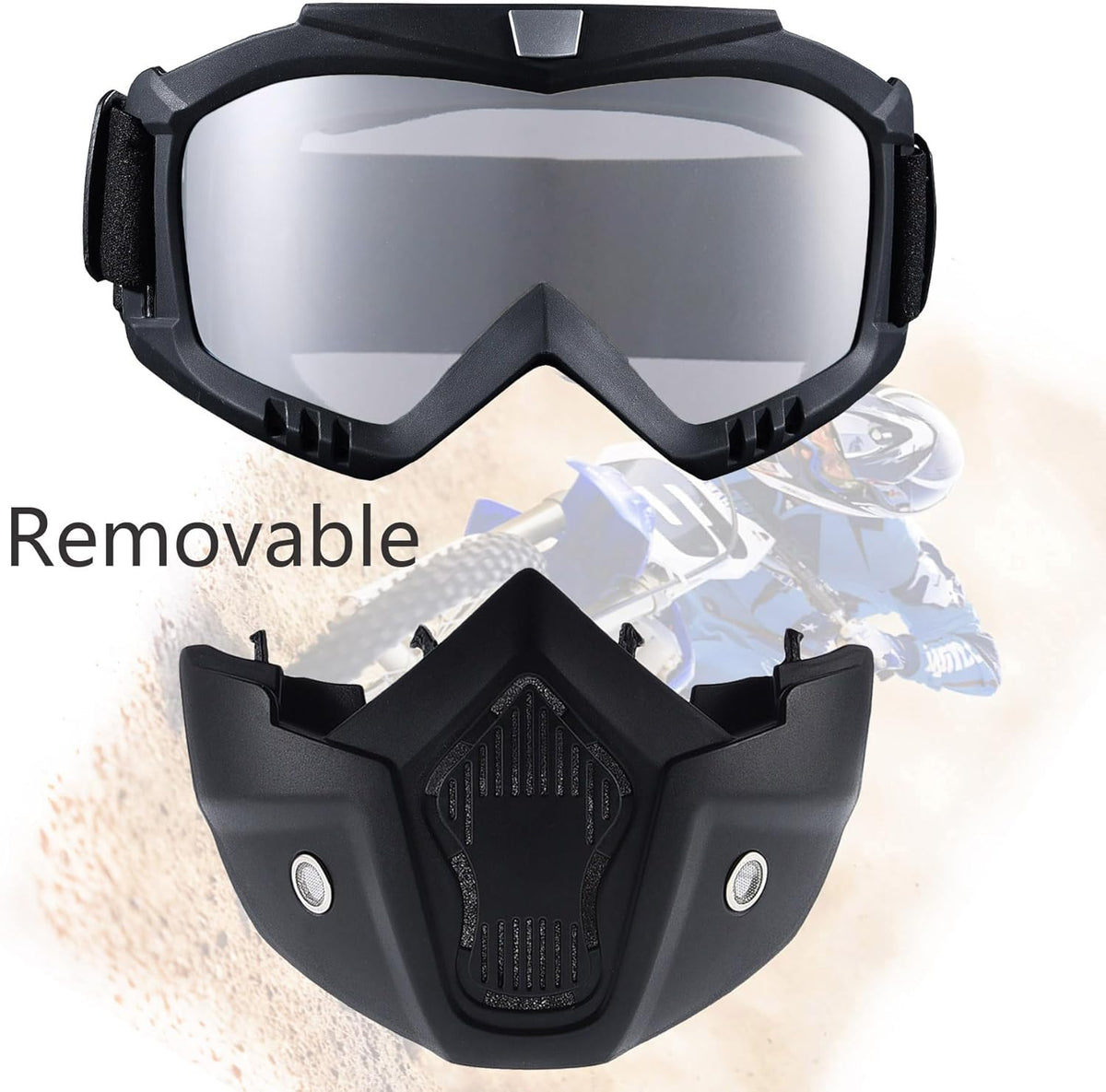 Skiennix Full Face Airsoft Mask - Tactical Paintball & Motorcycle Goggles | 2 Pack