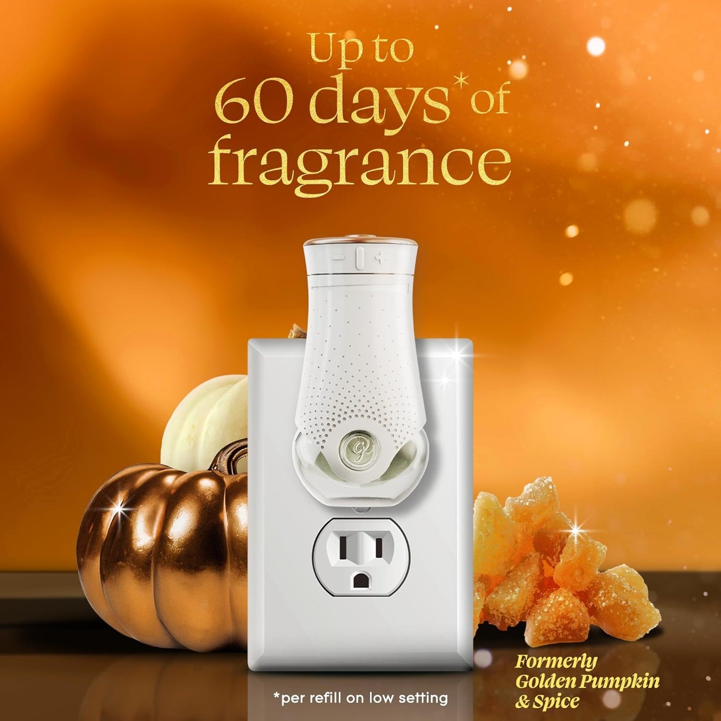 Glade PlugIns Refills Air Freshener, Pumpkin & Ginger, Scented and Essential Oils for Home and Bathroom, 0.67 Fl Oz, 10 Count