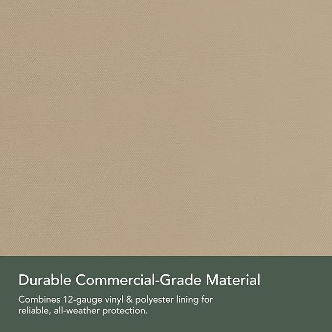 Covermates Classic Grill Cover - All-Weather Heavy Duty Outdoor BBQ Cover with Water-Resistant 12-Gauge Vinyl, Mesh Vents, Protection for Large Outdoor Grills, 53 Inch, Classic Tan