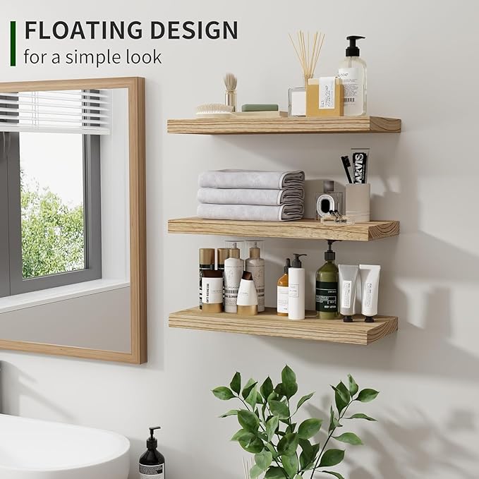 Marsmiles Wood Floating Shelves