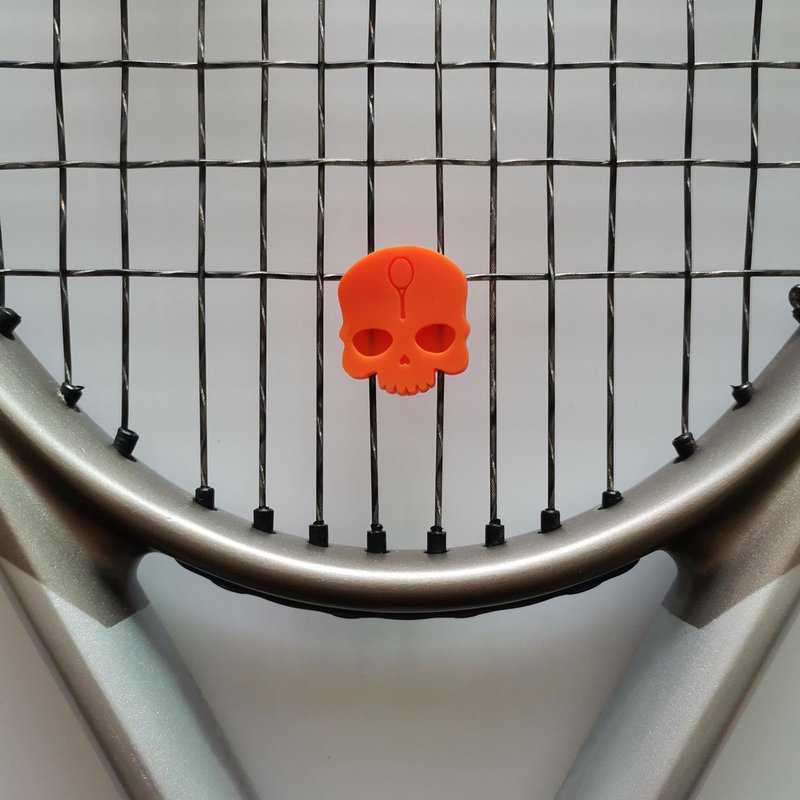 Tennis Dampener Cute/Funny 6 Pack Skull Tennis Racket Vibration Dampener Soft Silicone Tennis Racquet Shock Absorbing Tennis Damper Tennis Racket Shock Absorber(6 Pack Skull)