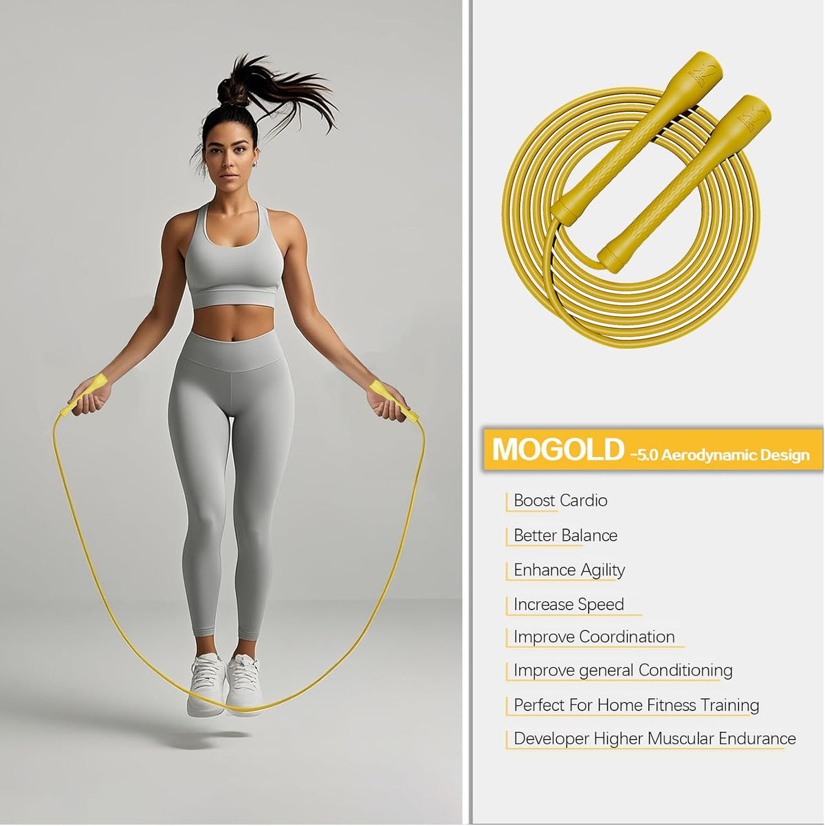 Workout Jump Rope,5mm PVC Jump Rope,Adjustable Length with Shatterproof Handles, Ideal for Beginners & Advanced Athletes, Fitness, Cardio & Boxing