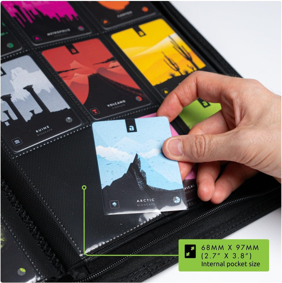 Vault X 9 Pocket Trading Card Zip Binder - Premium Exo-Tec Material, Holds 360 Cards, Blue