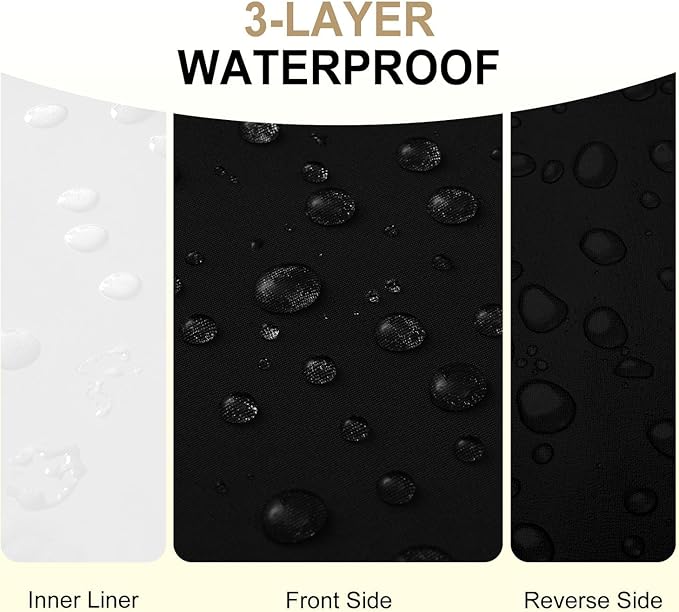 downluxe Waterproof Outdoor Chair Cushions for Patio Furniture, 18" x 18" x 2" Patio Chair Cushion with Adjustable Ties & Portable Handle, Square Outdoor Cushion with Removable Cover, Black, 2 Pack