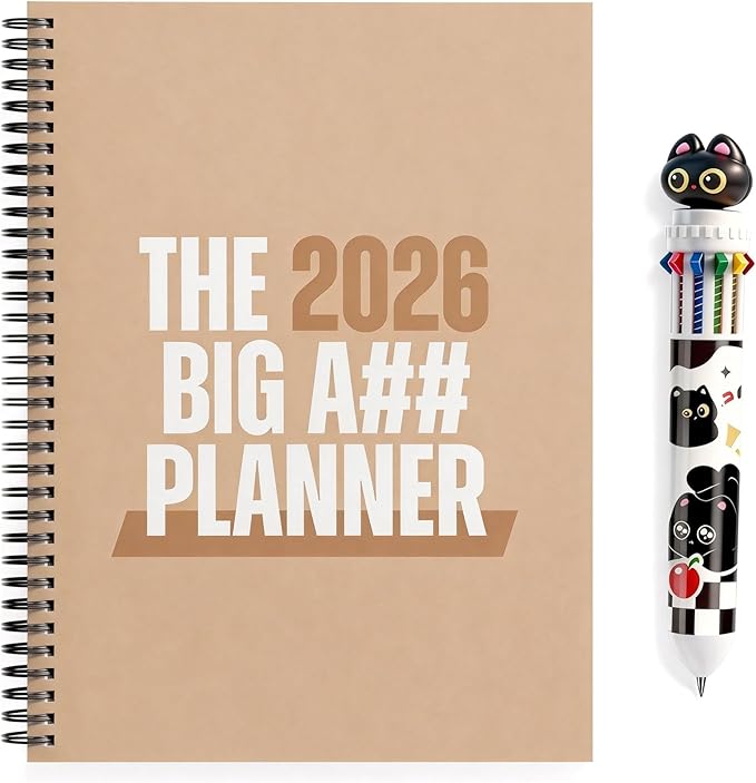 The Big A Planner – Design Your Amazing 2026, Oversized Desk Planner with Large Writing Space, Goal Setting Sections, Flexible Layout, January–December Planning Tool(Set A)