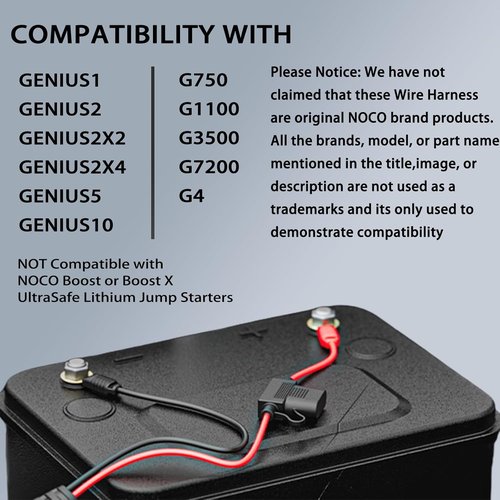 GC002 X-Connect | NOCO Battery Charger Accessories - 2 Pack M6 (1/4in) XL Eyelet Terminal Cables