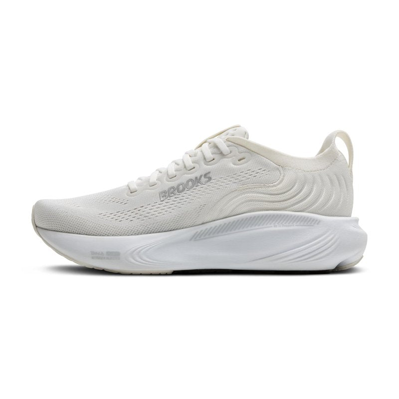Brooks Women’s Adrenaline GTS 25 Supportive Running & Walking Shoe - White/White/Silver - 8.5 Wide